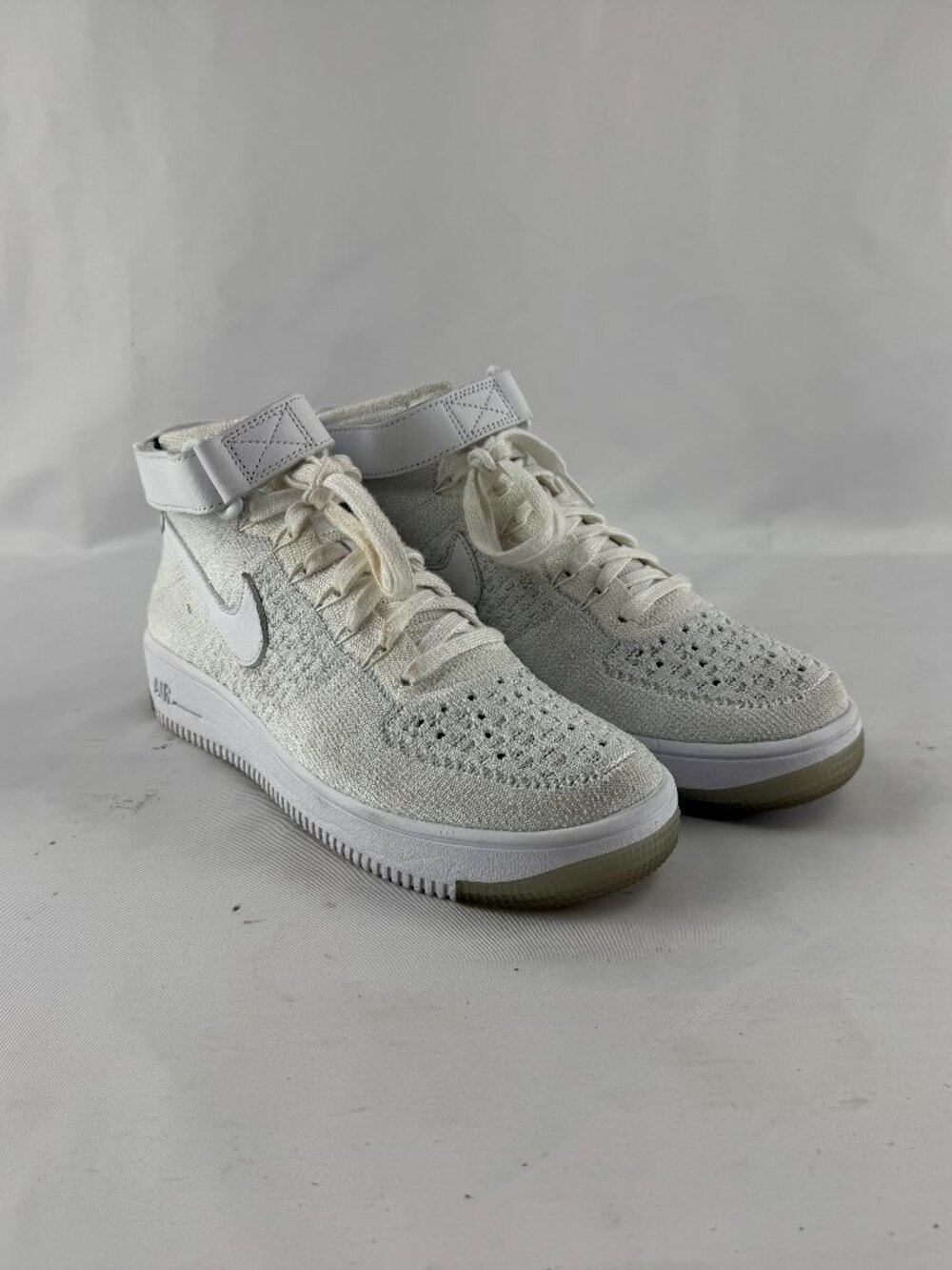 Nike Air Force 1 Ultra Flyknit Mid White Athletic Sneakers Shoes Women Size 8